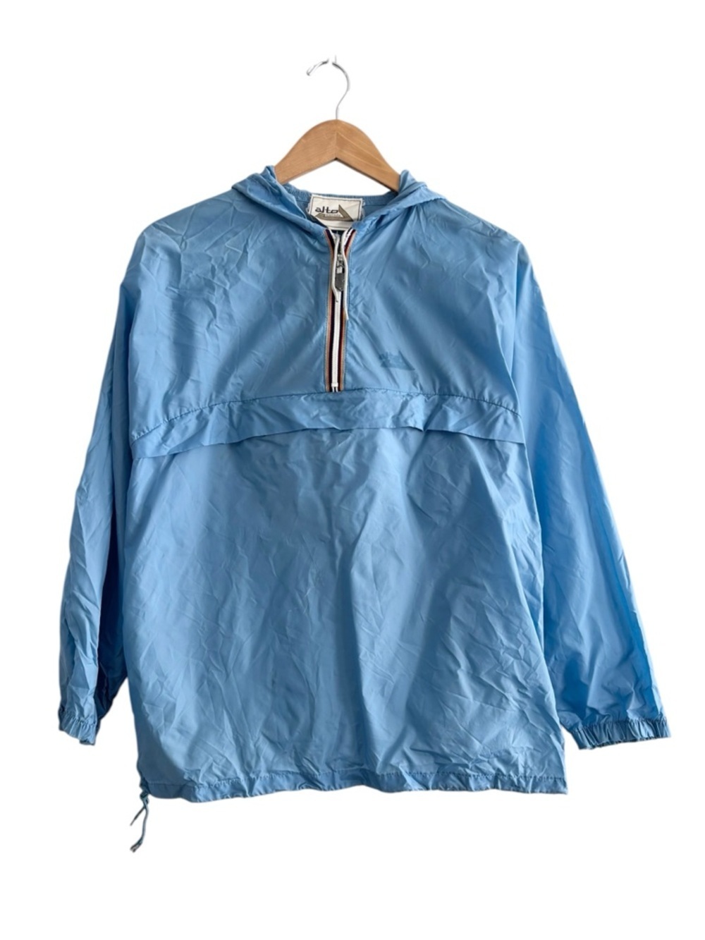 Vintage Light Blue Pullover Windbreaker Anorak